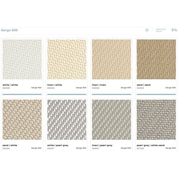Screendoek met ritsen voor ritsscreens